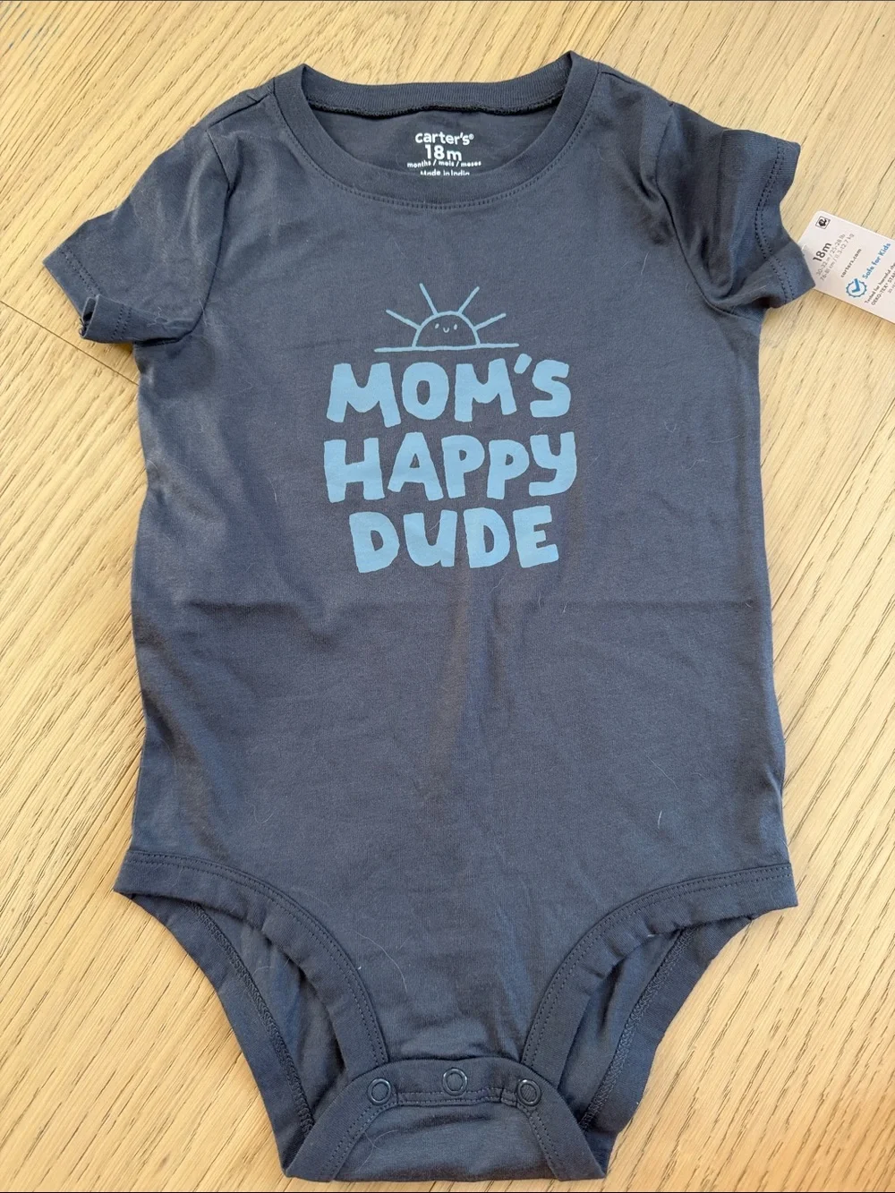 Carter's Navy Baby One-Piece with Light Blue 